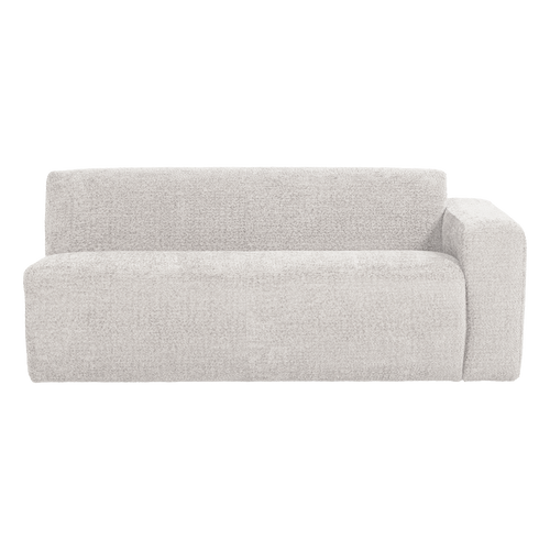 WOOOD 2-zits bank arm rechts Mojo Base - Wollig - Ecru - 74x185x97