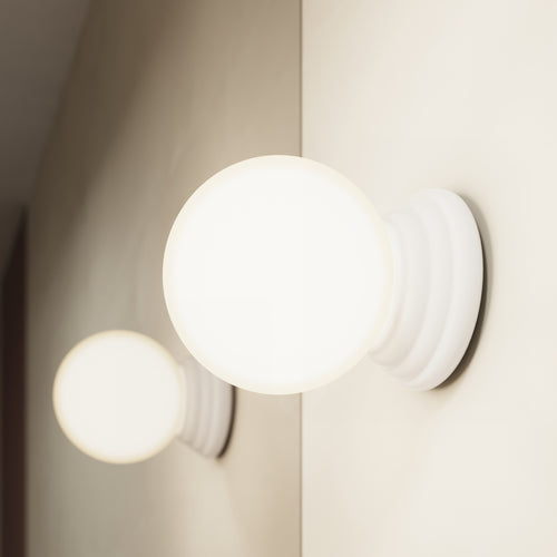 Sollux Lighting Plafondlamp ZORI wit IP44 - 12x16x12cm