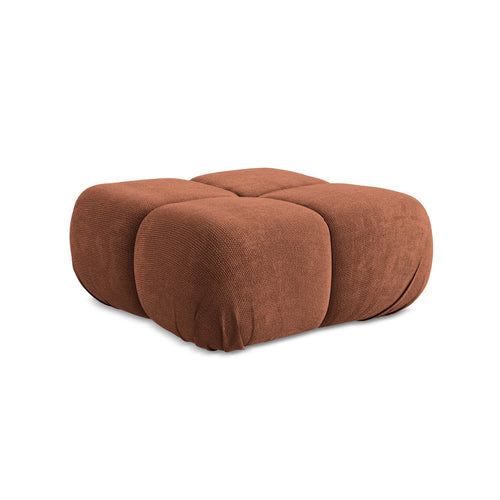 LaMiaSofa Poef Sanremo - chenille stof - terracotta - 95x95x41