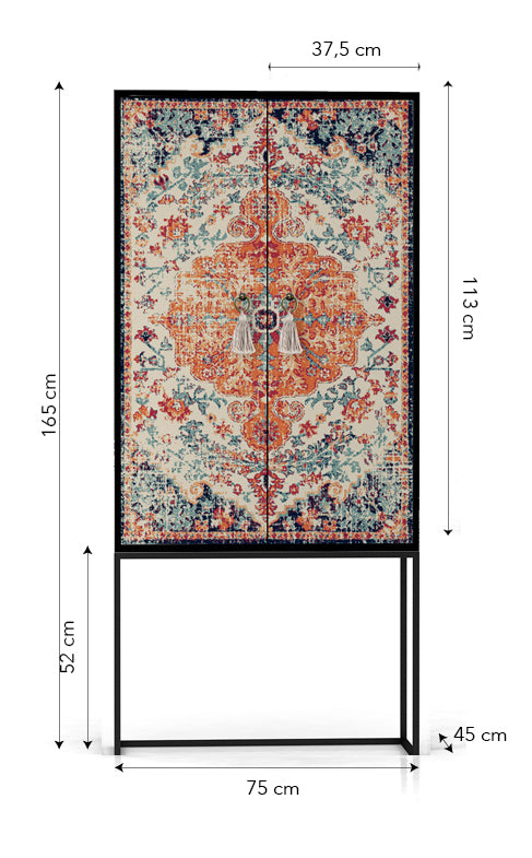 Kast dressoir met 2 deuren van MDF met Vintage tapijt patroon - vtwonen shop