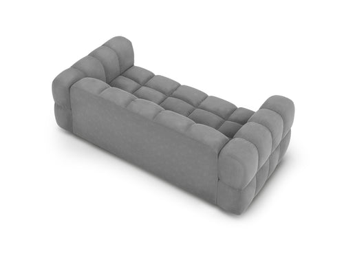 Cosmopolitan Design Bank Sky 3-zits, flueel, lichtgrijs - 102x214x70cm
