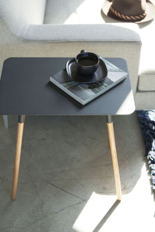 Yamazaki Bijzettafel Vierkant - Plain - Zwart - vtwonen shop