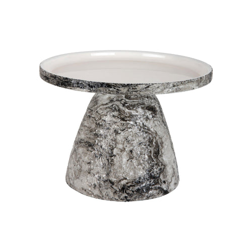 Leitmotiv bijzettafel Mosaic Marble - wit - 42x42x29cm