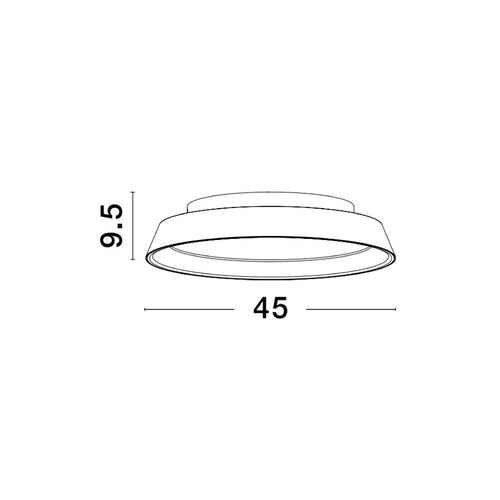 Merano Hillsboro Geïntegreerde LED Semi Flush Light Sandy Black Outside Coffee Inside Aluminium LED 30W 1665Lm 3000K