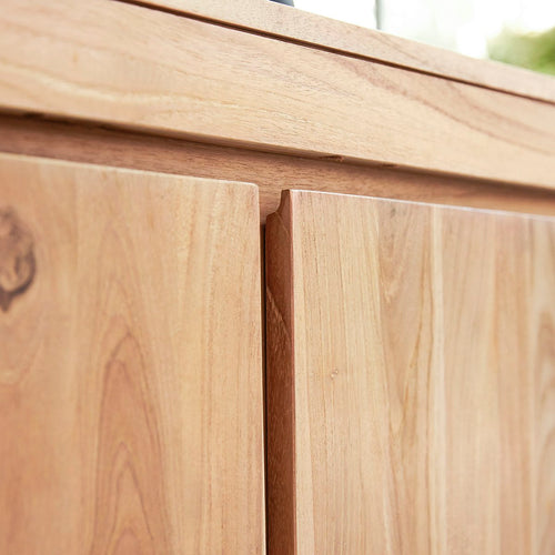 Tikamoon Massief teakhouten dressoir 210 cm - Naturel