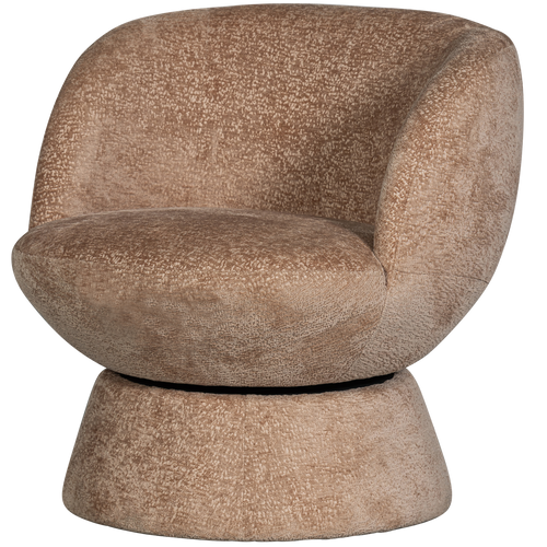 BePureHome draaibare fauteuil Shuffle - Polyester - Naturel - 72x73x71 - vtwonen shop