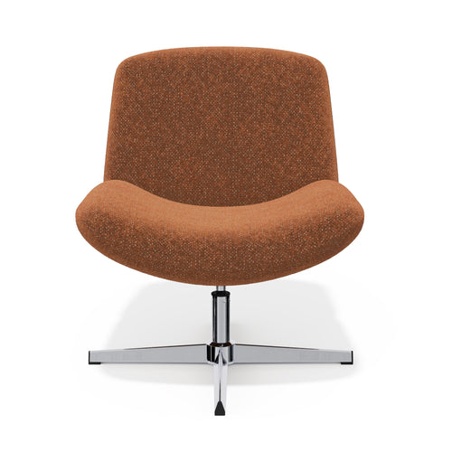 Premium Interiors - Draaistoel ABY - getextureerd fluweel terracotta 66cm