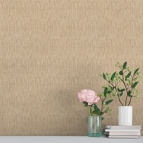 Sanders & Sanders behang linnenstructuur zand beige - 53 cm x 10 m - 640211 - vtwonen shop
