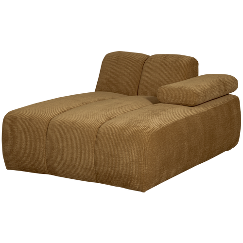 WOOOD chaise longue element rechts Mojo - Ribstof - Geel -74x162x122cm - vtwonen shop