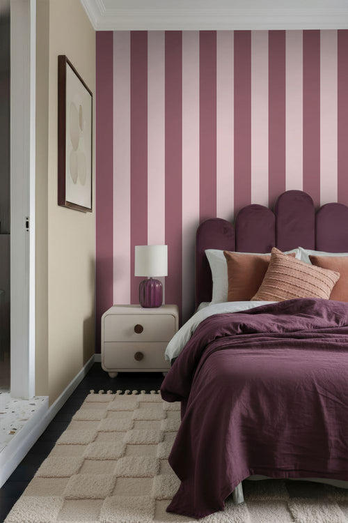 ESTAhome behang strepen mauve paars - 50 x 900 cm - 131967