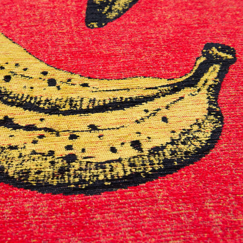 Louis De Poortere vloerkleed Pop Banana - rood - 240x240cm