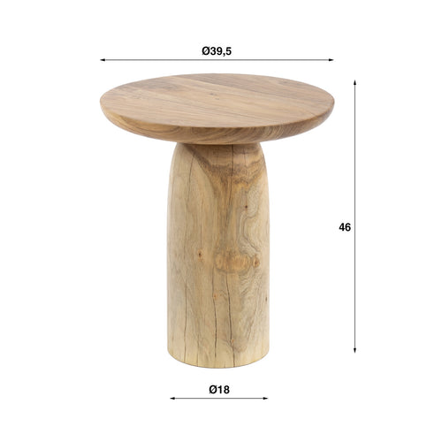 Giga Meubel Bijzettafel River Solid L - Naturel Hout - 40x40x45cm - vtwonen shop