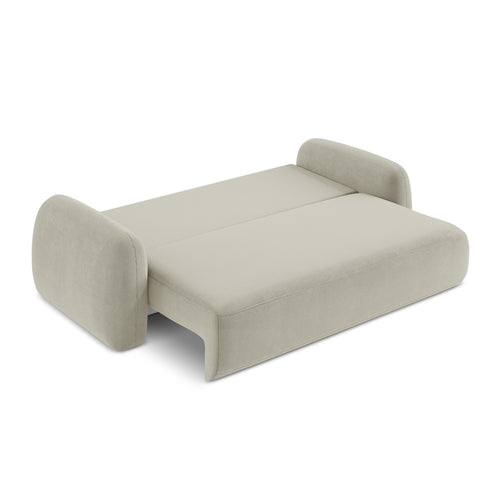 LaMiaSofa 3-zits slaapbank Amalfi - textuurstof - lichtbeige - 250x112x90