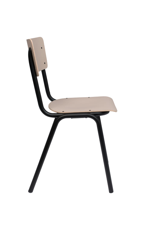 Zuiver Back To School Eetkamerstoelen/ Kantinestoelen/ Schoolstoelen Mat Beige - Set van 4 - vtwonen shop