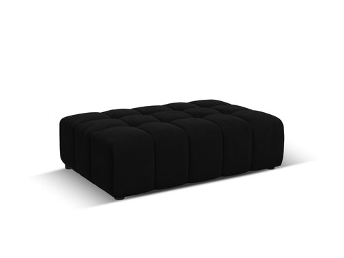 Cosmopolitan Design Poef Chicago flueel zwart - 84x102x42cm