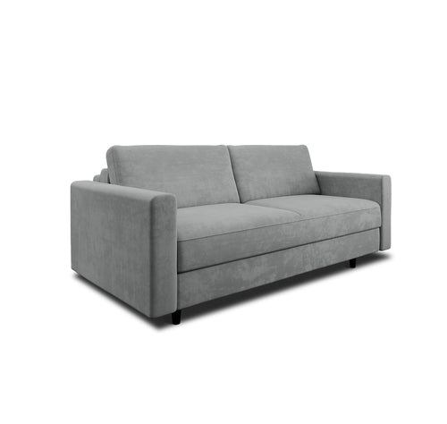 Sia Home - Rechte slaapbanken Hailie Jade - Fluweel - Beton grijs - 189cm - vtwonen shop