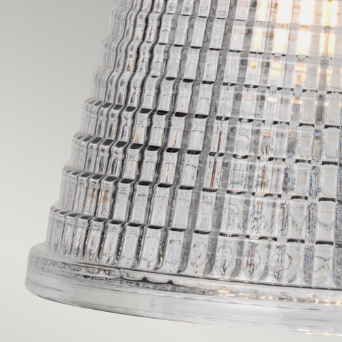 Elstead Gunnislake - 1 Lichte Wandlamp Gepolijst Chroom Glas IP44, G9