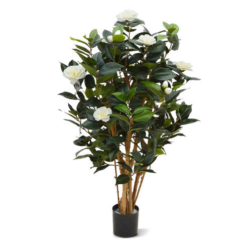 Maxifleur Camelia Japonica deluxe kunstplant 100cm - creme
