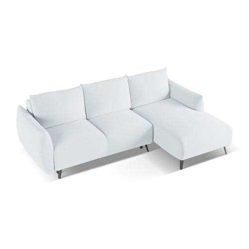LaMiaSofa hoekbank rechts Genova - chenille stof - lichtblauw - 242x162x86