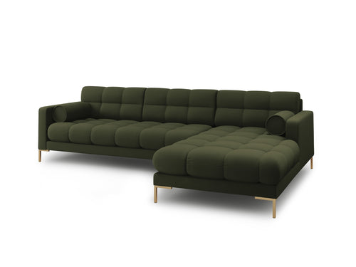 Cosmopolitan Design rechter hoekbank Bali 5-zits, structurele stof, groente - 185x293x75cm