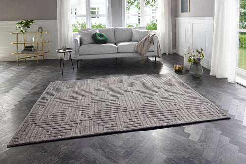 Soft Short-Pile Carpet in High-Low-Optic Manipu 120x170 cm - vtwonen shop