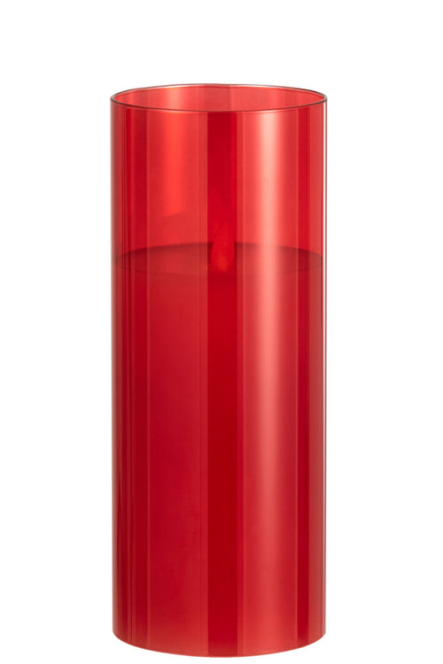 J-Line ledlamp Blinkend - glas - rood - large