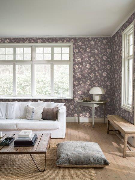 Borastapeter behang bloemen bruin - 53 cm x 10.05 m - 660412 - vtwonen shop