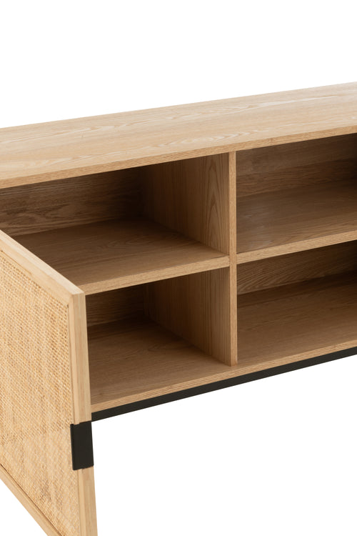 J-Line kast Vierkant - hout/metaal - naturel/zwart - large - vtwonen shop