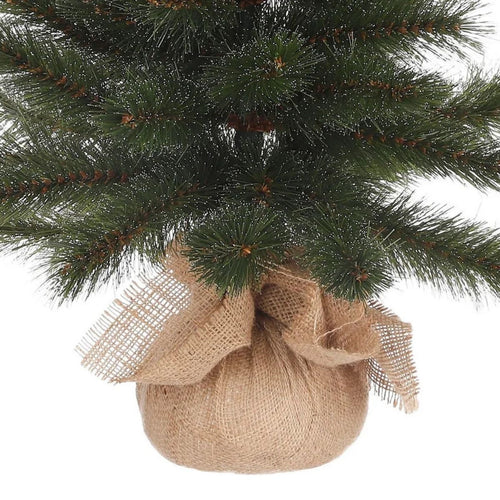 Triumph Tree Forest Frosted Kunstkerstboom H60 x D46 cm - Kunstboom in Jute Zak - Kunst Kerstboom voor Binnen - 64 Tips - Groen