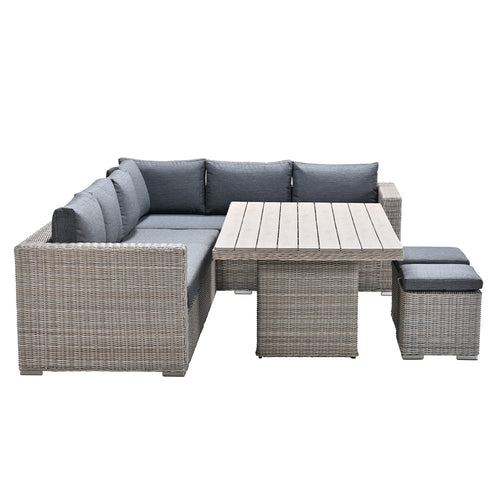 Garden Impressions lounge dining set Tennessee 5-delig rechts vintage willow - texfiber - vtwonen shop
