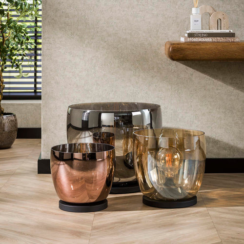 Giga Meubel Vloerlamp Up XXL - Smoke Glas - 1-Lichts - 48x48x41cm - vtwonen shop