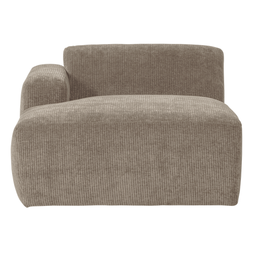 WOOOD chaise longue bank links Mojo Base - Rib - Donkerzand - 74x112x162