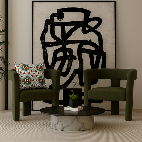 Sia Deco - Cortone kussen - Blauw - Draad - H45 - vtwonen shop