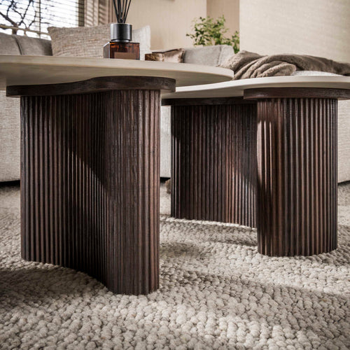 Giga Living Salontafel Ceramo Organisch - Organisch Keramiek - Set Van 2