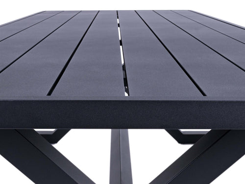 MaximaVida luxe aluminium picknicktafel Dex 200 cm zwart met exclusieve omlijsting - vtwonen shop