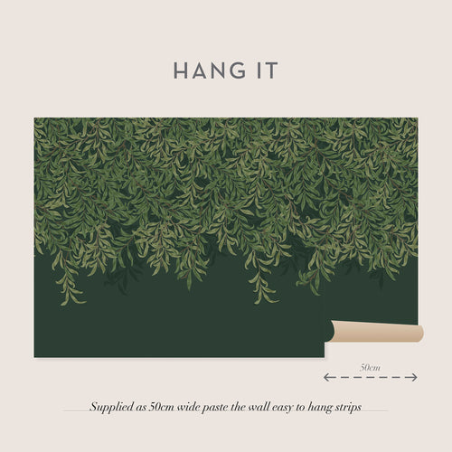 William Morris at Home Fotobehang - Willow Bough Deep Green - 400x250 cm - vtwonen shop