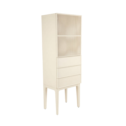 Zuiver June Opbergkast/ Kledingkast 1 Deur + 3 Lades Hout Beige - vtwonen shop