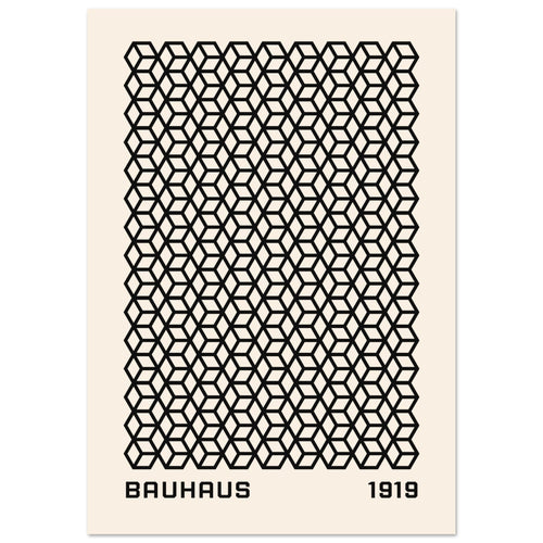 Artfulprints Poster Bauhaus - 1919 beehive   - 70x100 cm - Zwart / Wit