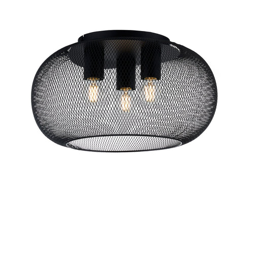 Lighto | Moderne plafonnière zwart 3-lichts | Senna