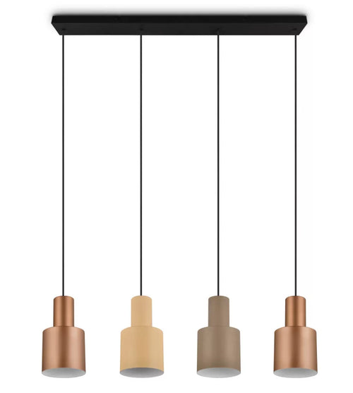 Trio Leuchten hanglamp Agudo - 4 lichts - 80  x 150   cm - zwart