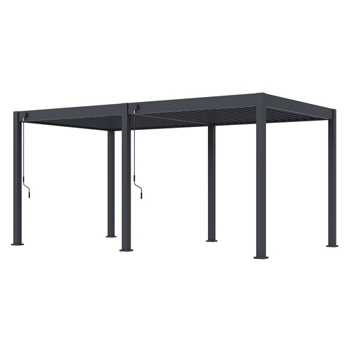 Garden Impressions Pergola bioclimatic tuinpaviljoen 300x530xH255 cm - antraciet