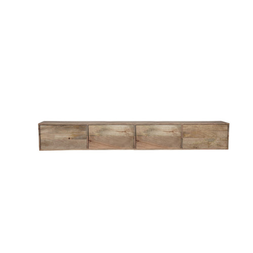 StarFurn Zwevend Tv-meubel Vision - Naturel Hout - 200x35x30cm - vtwonen shop