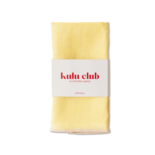Kulu Club servetten - 100% linnen - botergeel - set van 2 - vtwonen shop