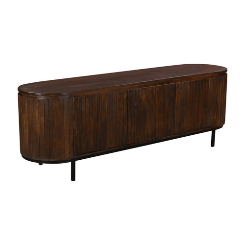 Giga Meubel Tv-meubel Tora - Mangohout/Metaal - Donkerbruin - 170x45x57cm - vtwonen shop