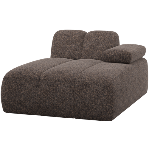 WOOOD chaise longue element bank rechts Mojo - Wollig - Bruin - 74x124x162 - vtwonen shop