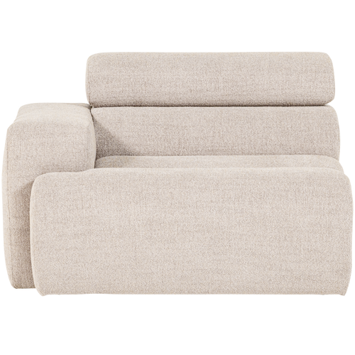 WOOOD 1-zits element bank arm links Novi - Polyester - Naturel - 86x109x113 - vtwonen shop