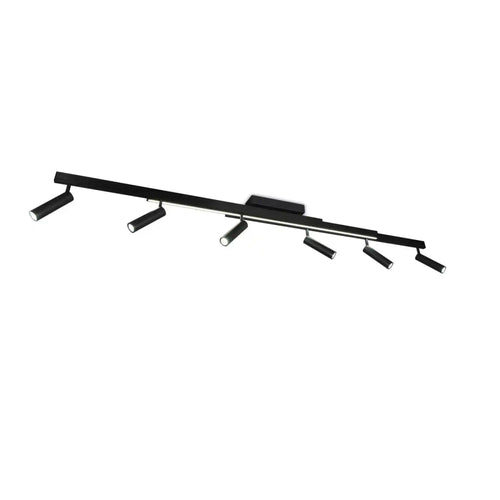 Trio Leuchten plafondlamp Zeno - 6 lichts -  180  x 8.5   cm - zwart
