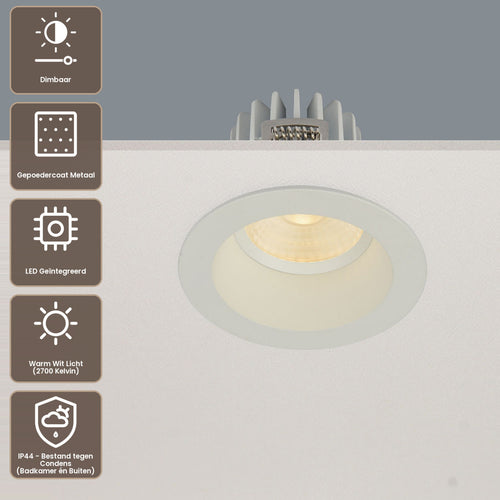 Artdelight Inbouwspot Venice DL 2308 - Wit