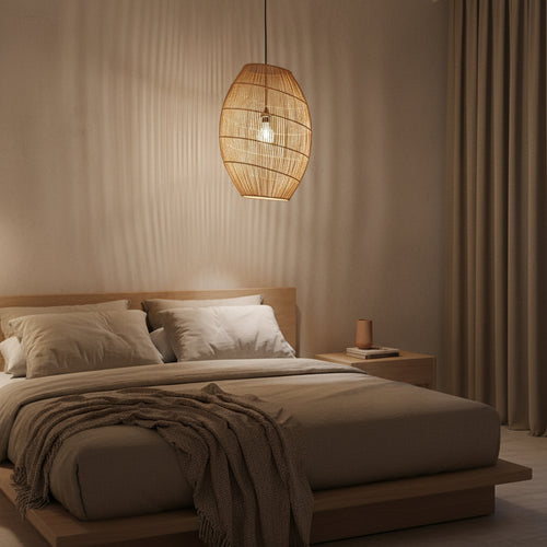 Raw Materials Luna rotan hanglamp Halo - Ø 40x60 cm