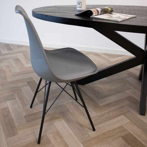 Kick kuipstoel Metal Luuk - Donkergrijs - vtwonen shop